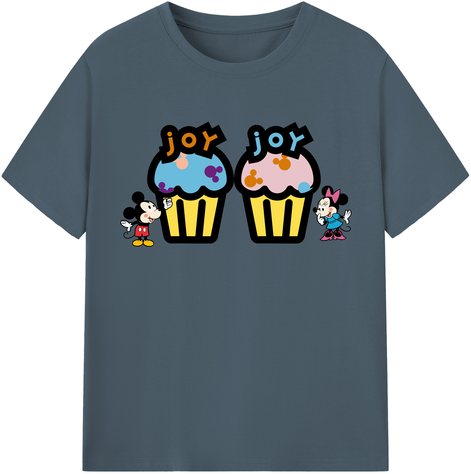 （画像用） ミッキーマウス Mickey Mouse 綿100％半袖Tシャツ（フロントプリント）